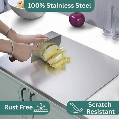 Premium Stainless Steel Anti-Skid Kitchen Chopping Board