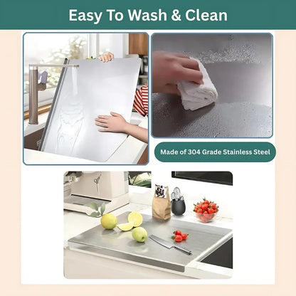 Premium Stainless Steel Anti-Skid Kitchen Chopping Board